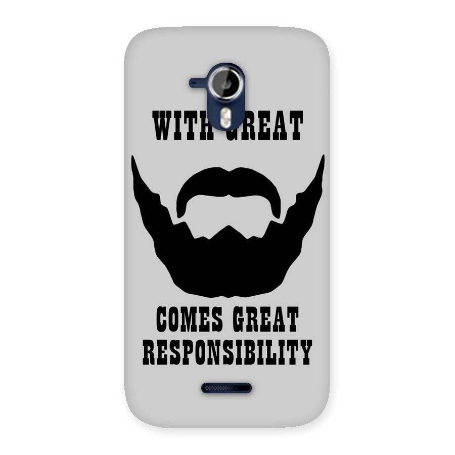Great Beard Great Responsibility Back Case for Micromax Canvas Magnus A117