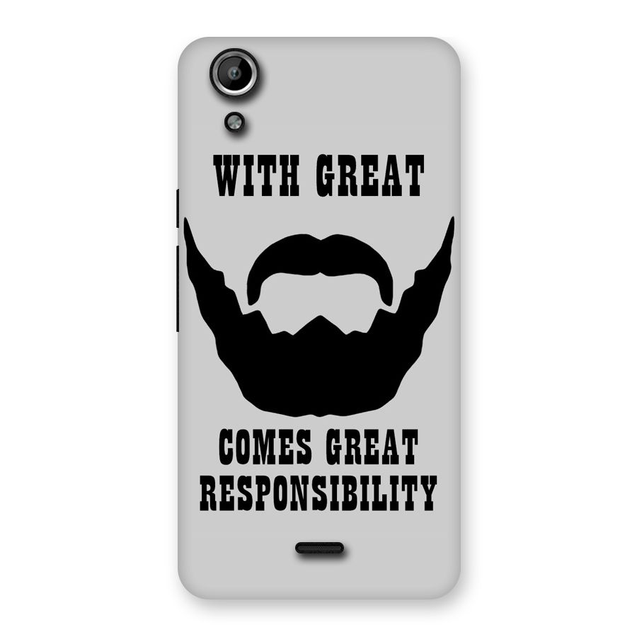 Great Beard Great Responsibility Back Case for Micromax Canvas Selfie Lens Q345