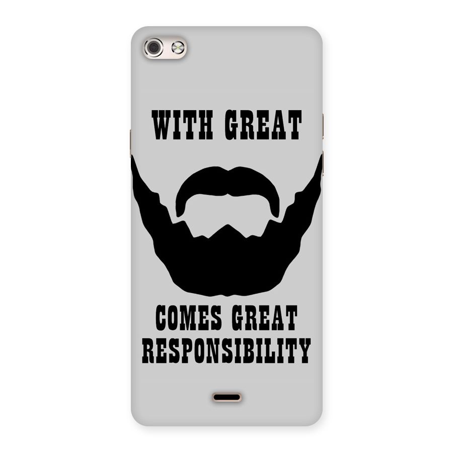 Great Beard Great Responsibility Back Case for Micromax Canvas Silver 5
