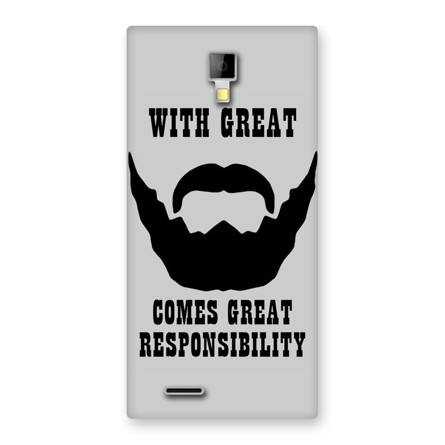 Great Beard Great Responsibility Back Case for Micromax Canvas Xpress A99