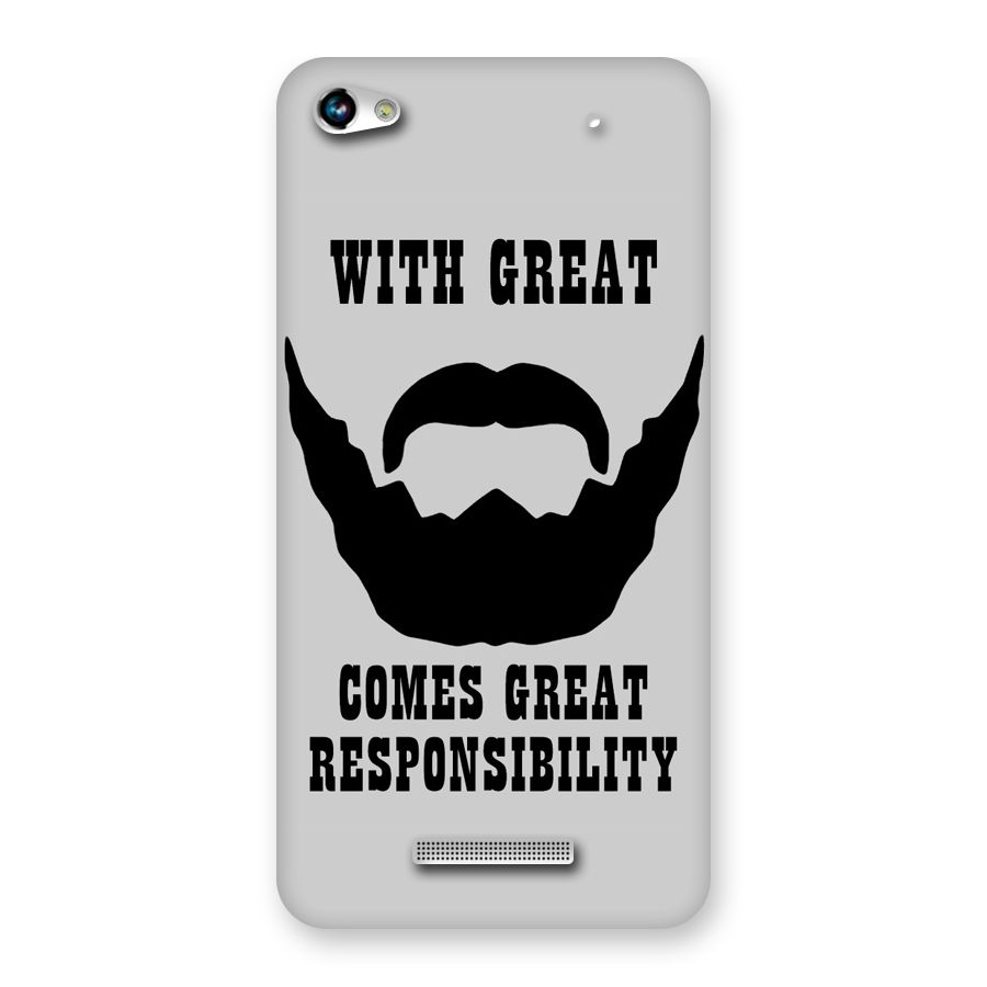 Great Beard Great Responsibility Back Case for Micromax Hue 2
