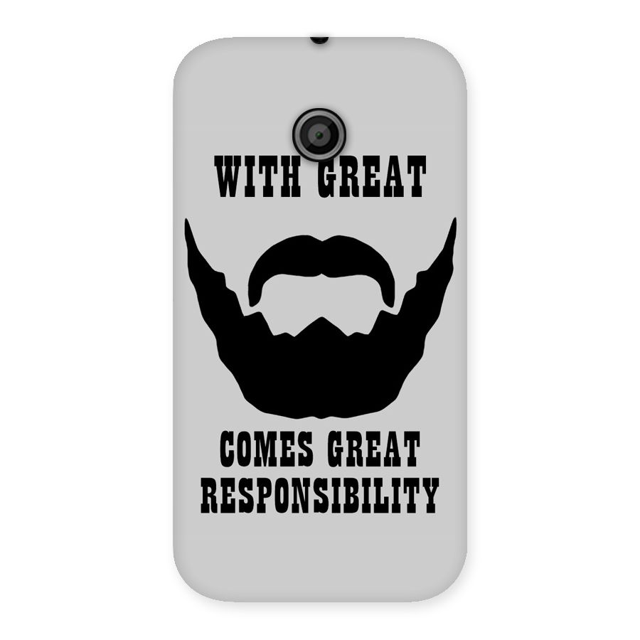 Great Beard Great Responsibility Back Case for Moto E
