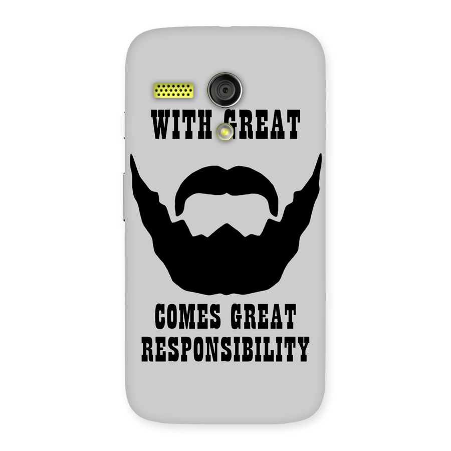 Great Beard Great Responsibility Back Case for Moto G