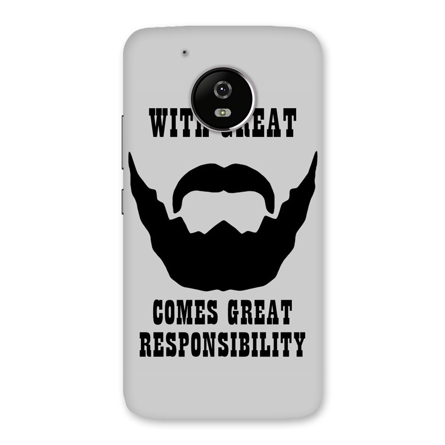 Great Beard Great Responsibility Back Case for Moto G5