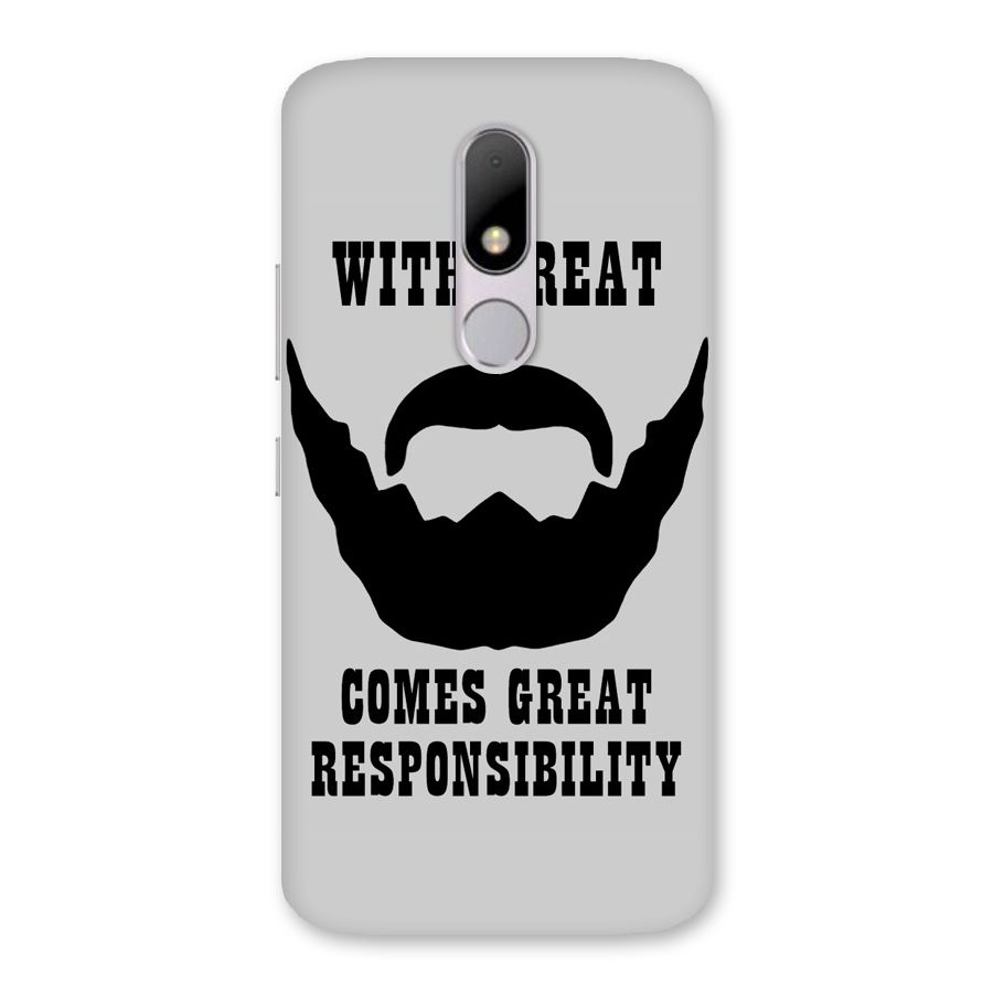 Great Beard Great Responsibility Back Case for Moto M