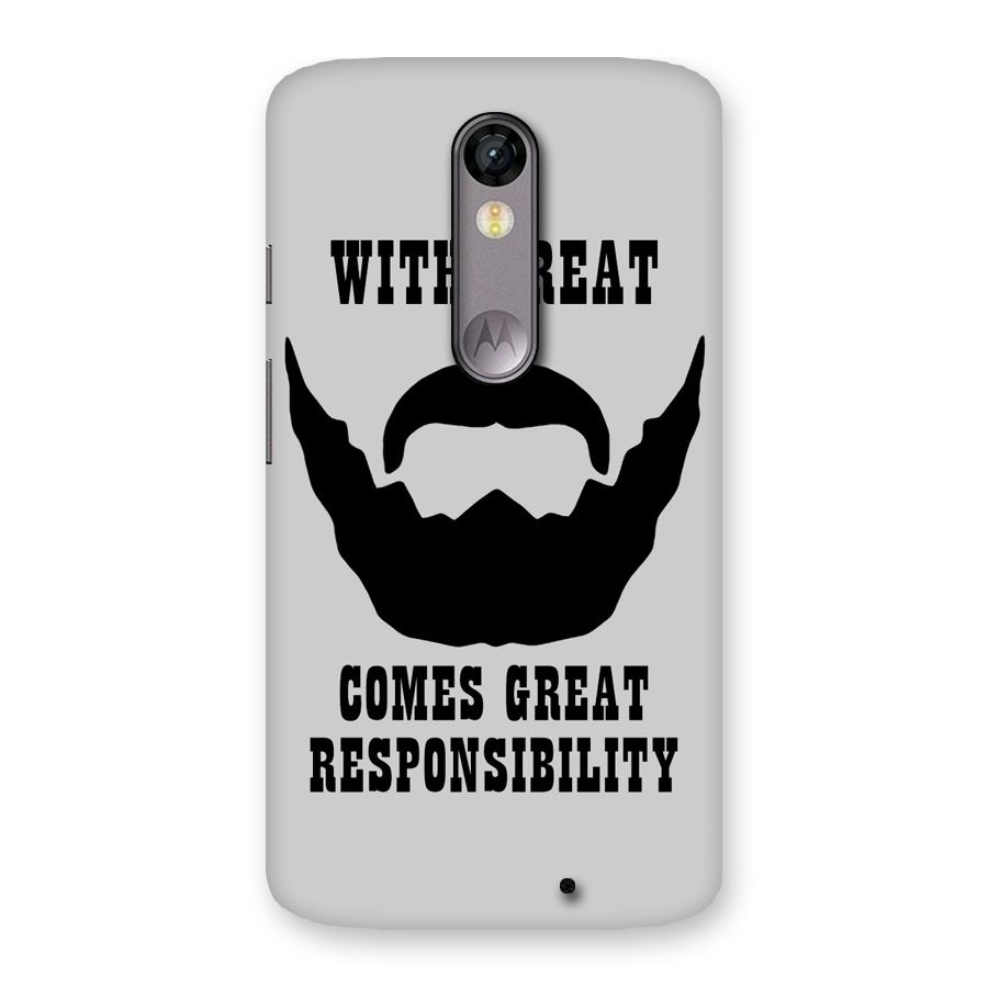 Great Beard Great Responsibility Back Case for Moto X Force