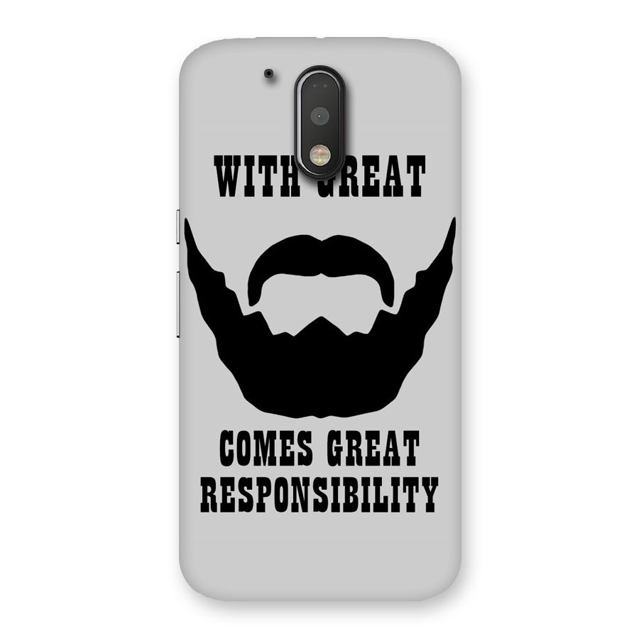 Great Beard Great Responsibility Back Case for Motorola Moto G4
