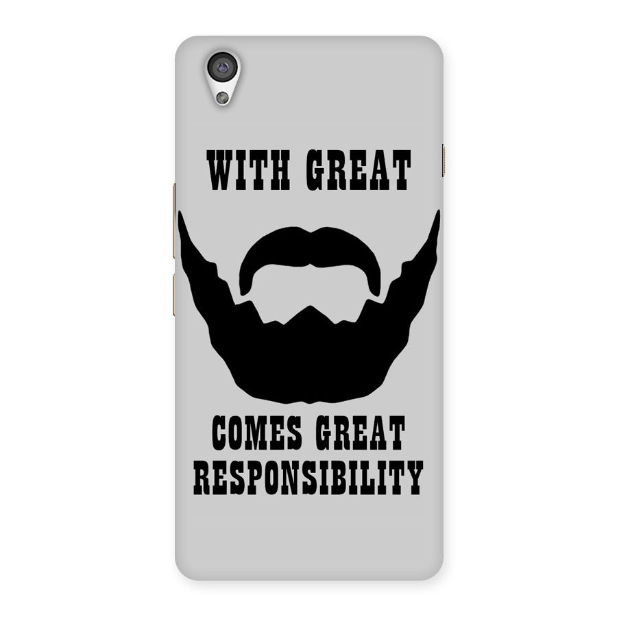 Great Beard Great Responsibility Back Case for OnePlus X