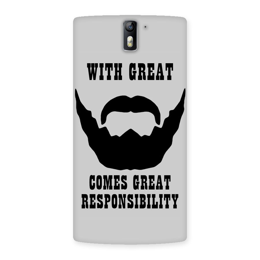 Great Beard Great Responsibility Back Case for One Plus One