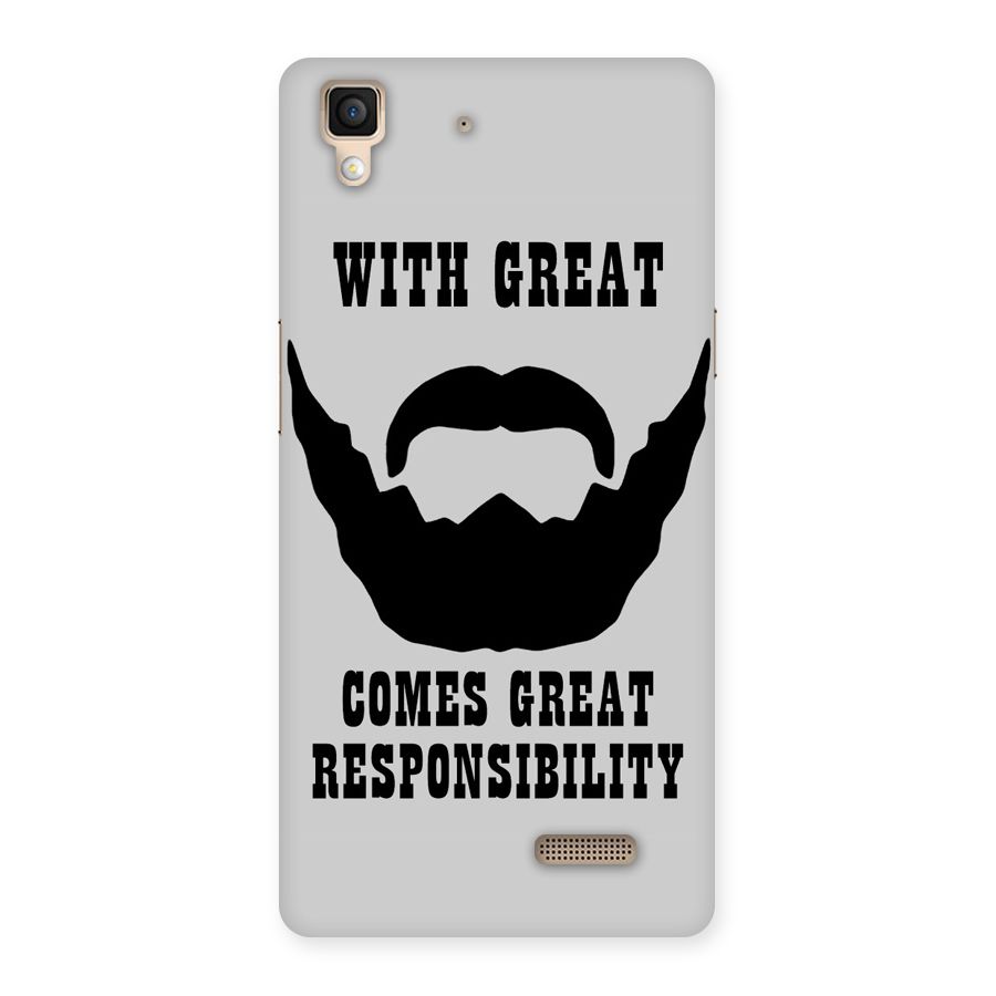 Great Beard Great Responsibility Back Case for Oppo R7
