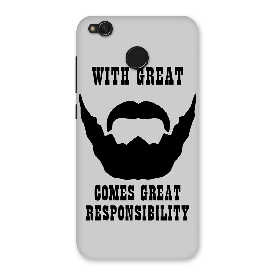 Great Beard Great Responsibility Back Case for Redmi 4
