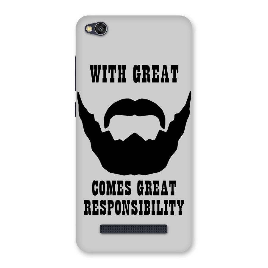 Great Beard Great Responsibility Back Case for Redmi 4A