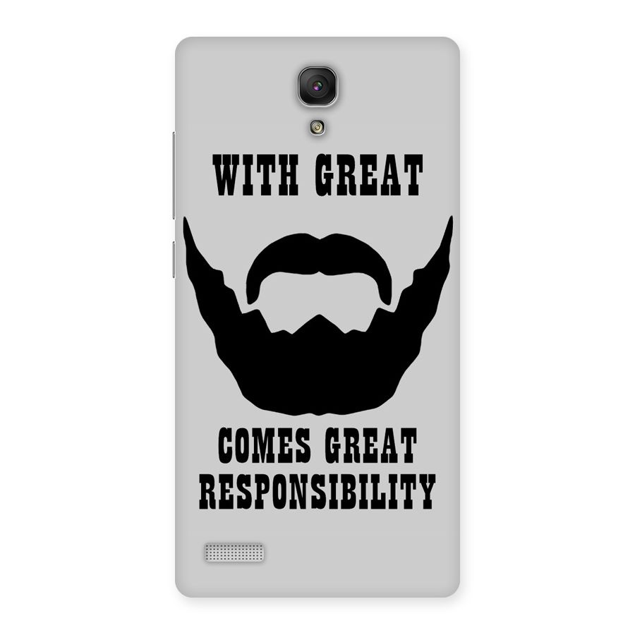 Great Beard Great Responsibility Back Case for Redmi Note