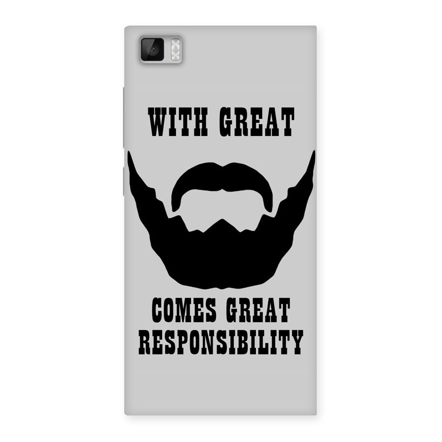 Great Beard Great Responsibility Back Case for Xiaomi Mi3