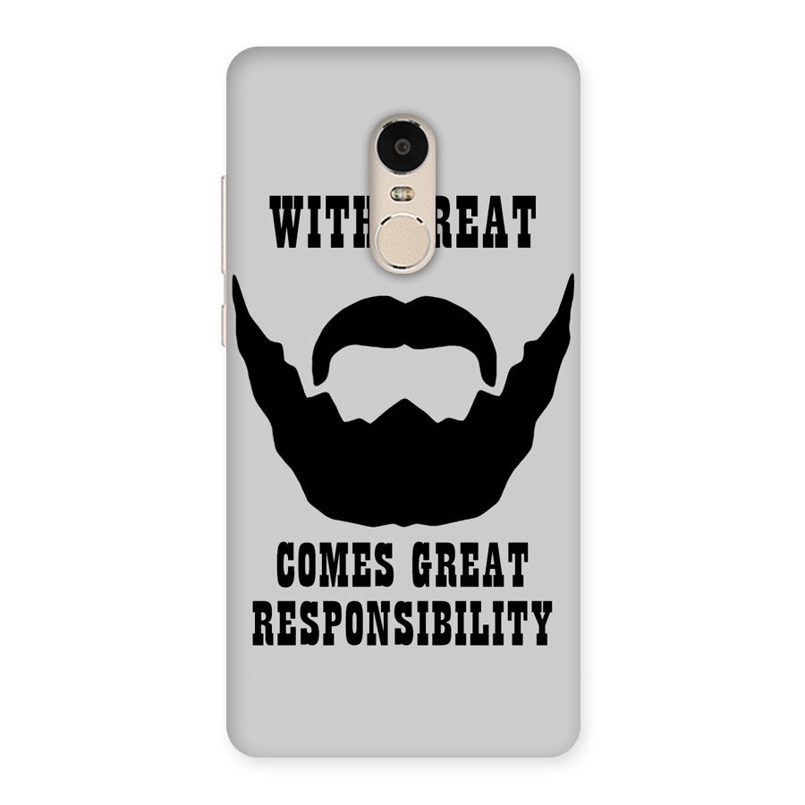 Great Beard Great Responsibility Back Case for Xiaomi Redmi Note 4