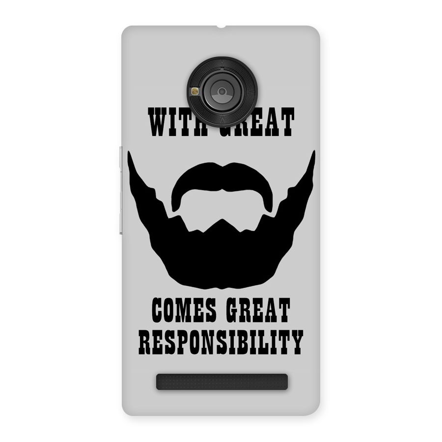 Great Beard Great Responsibility Back Case for Yu Yuphoria