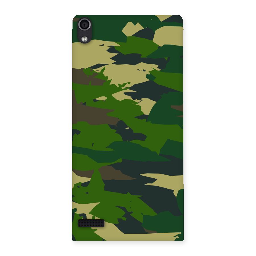 Green Camouflage Army Back Case for Ascend P6