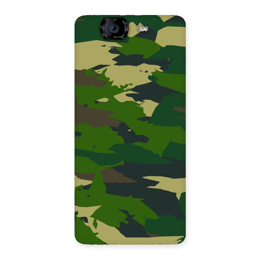 Green Camouflage Army Back Case for Canvas Knight A350