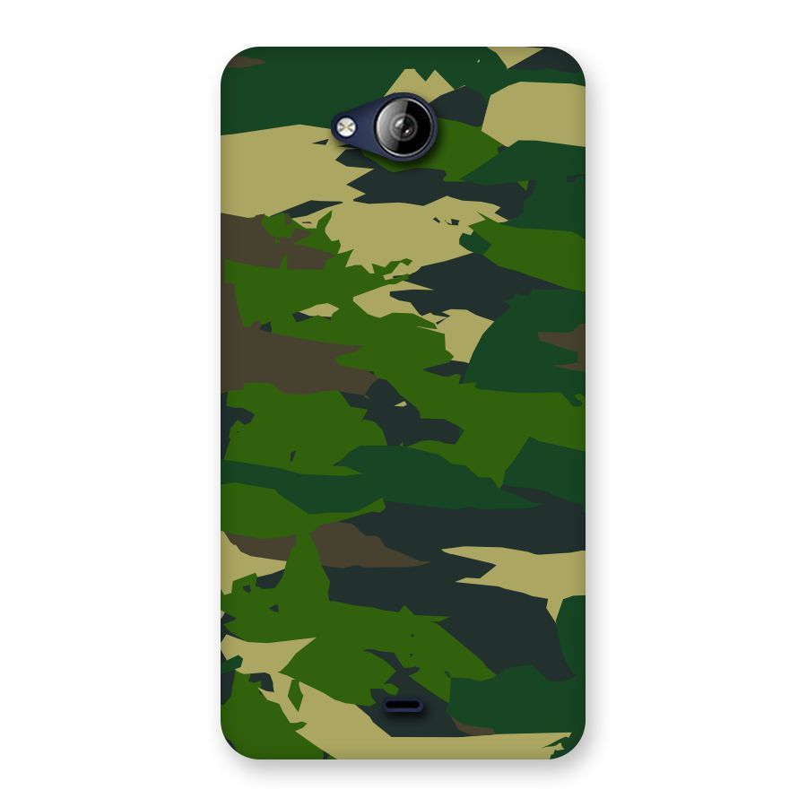Green Camouflage Army Back Case for Canvas Play Q355