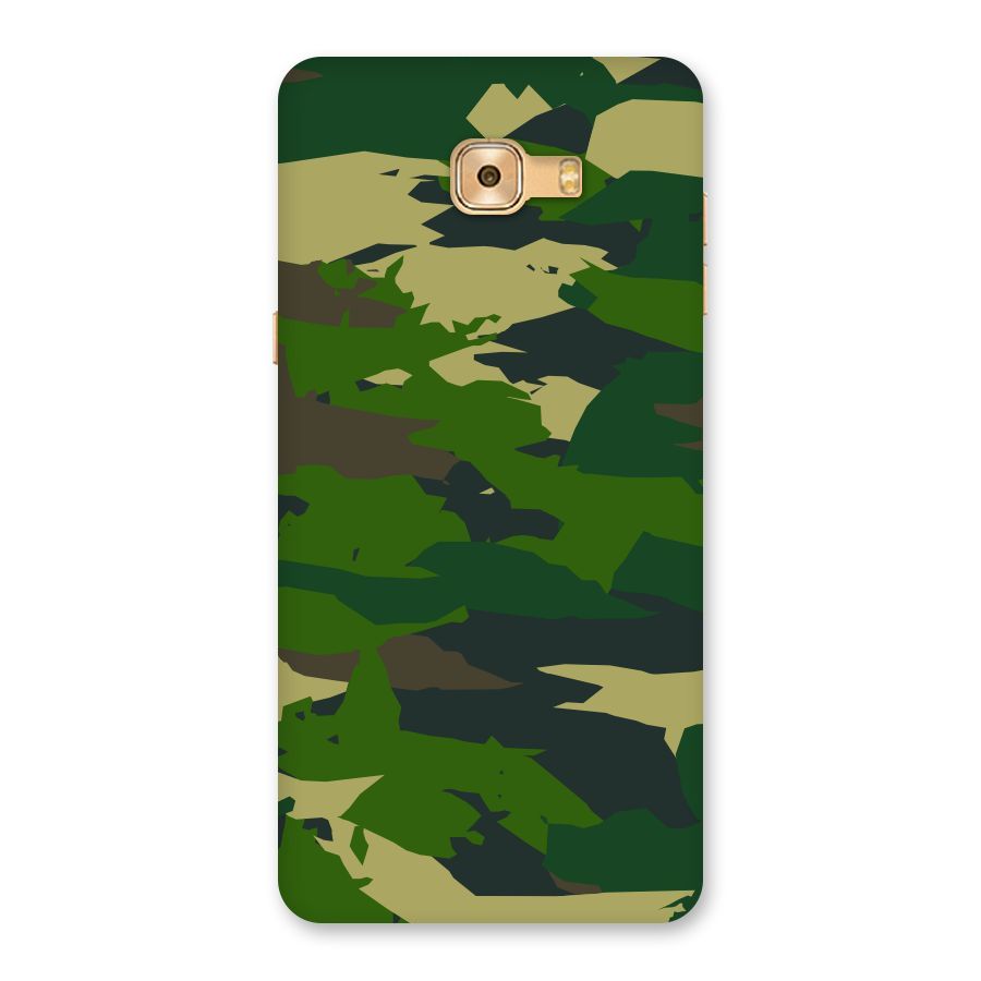 Green Camouflage Army Back Case for Galaxy C9 Pro
