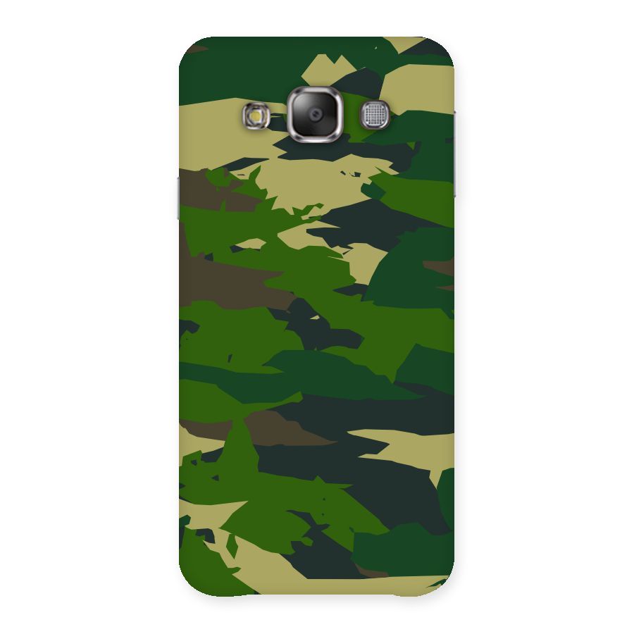 Green Camouflage Army Back Case for Galaxy E7