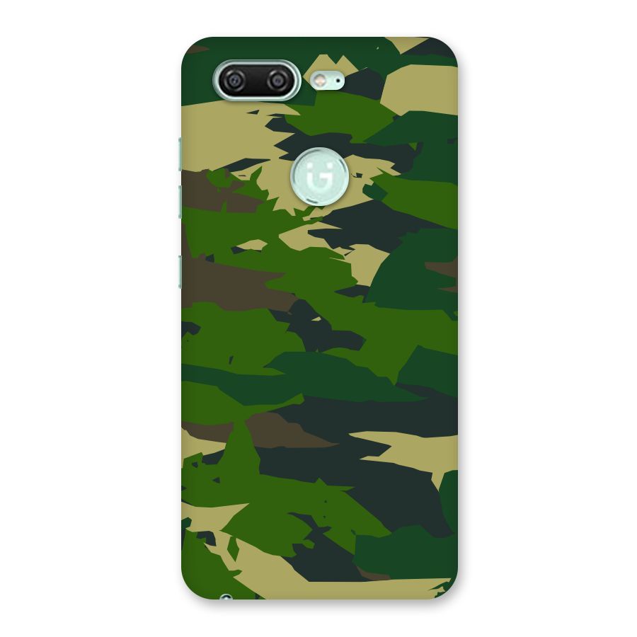 Green Camouflage Army Back Case for Gionee S10