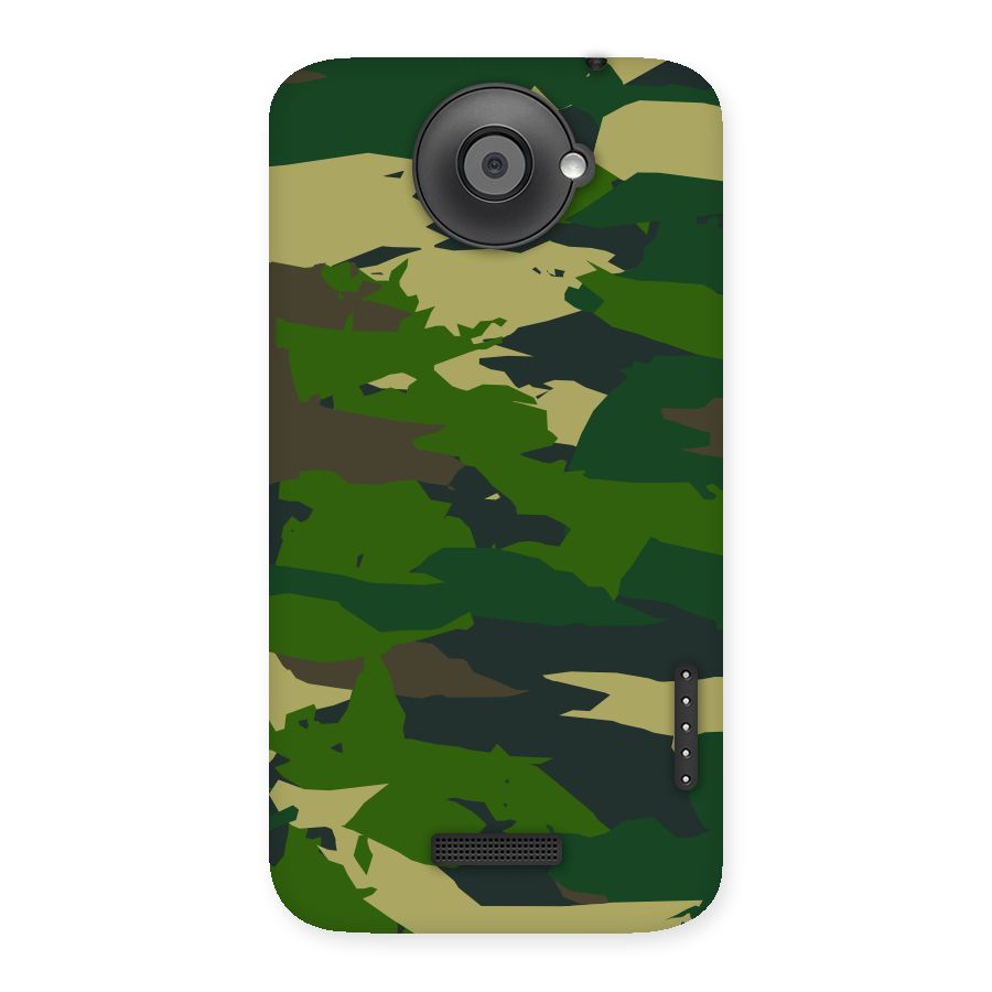 Green Camouflage Army Back Case for HTC One X