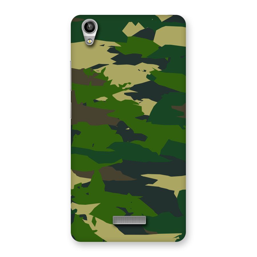 Green Camouflage Army Back Case for Lava-Pixel-V1