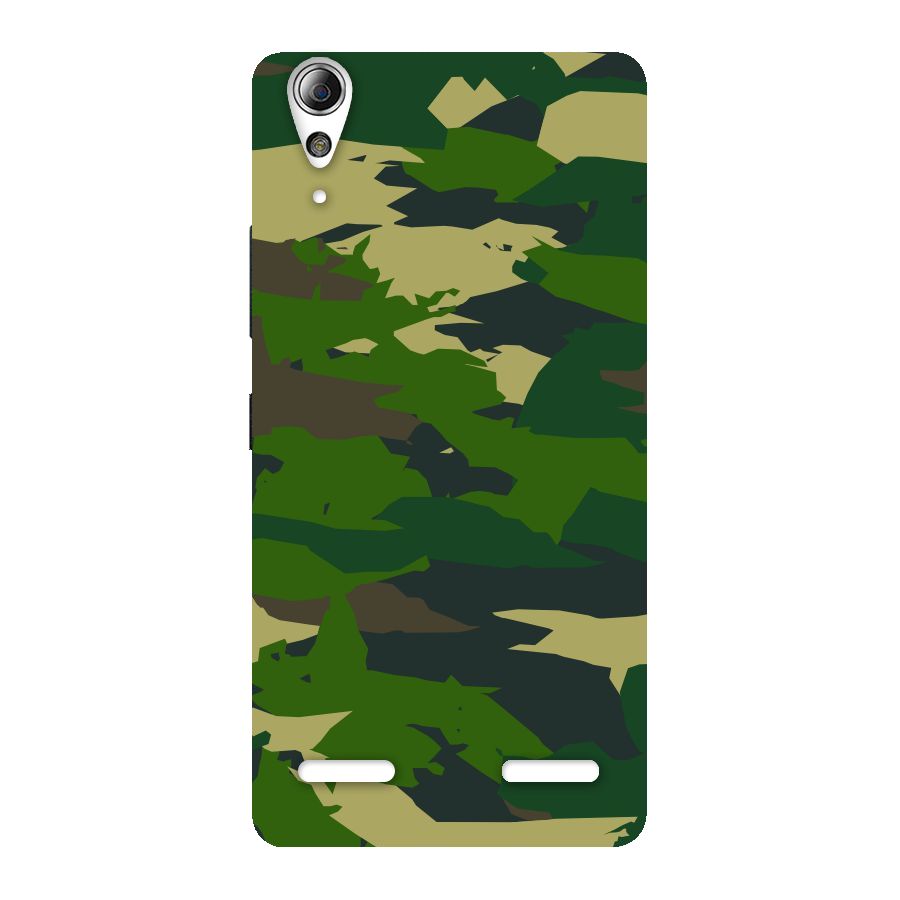 Green Camouflage Army Back Case for Lenovo A6000