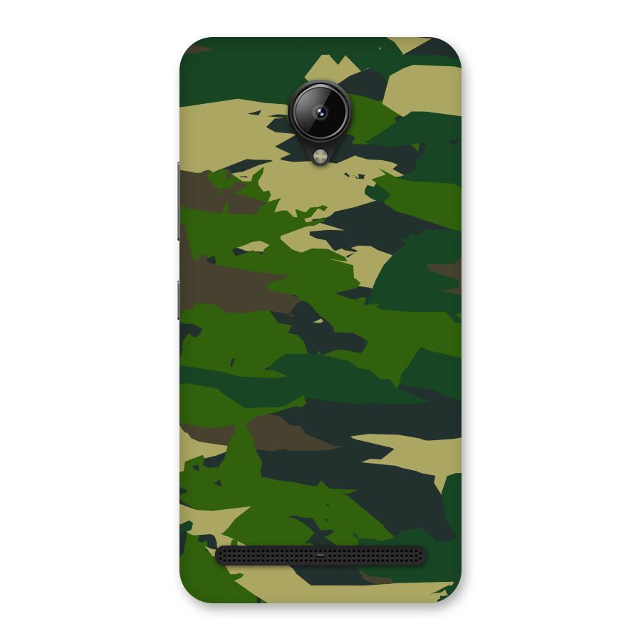Green Camouflage Army Back Case for Lenovo C2