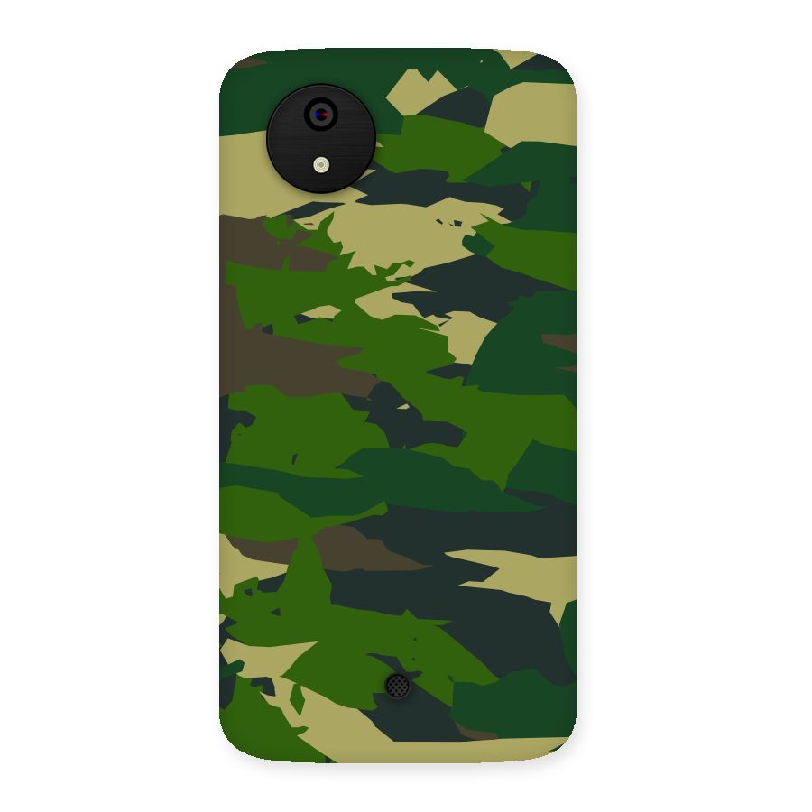 Green Camouflage Army Back Case for Micromax Canvas A1