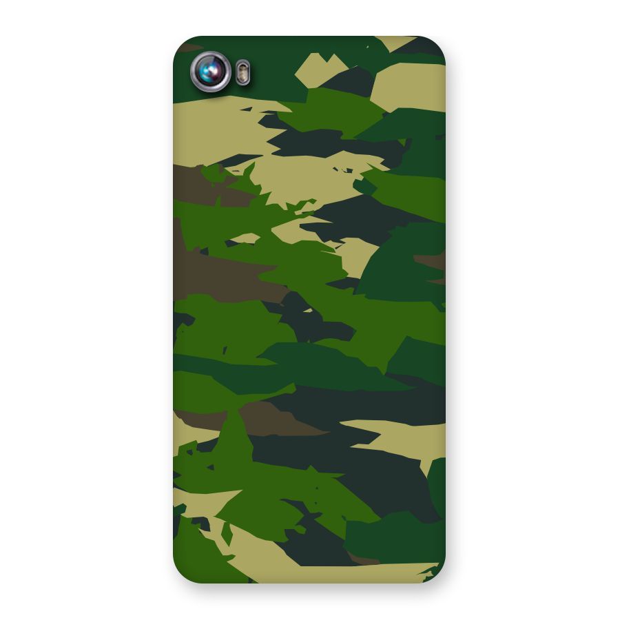 Green Camouflage Army Back Case for Micromax Canvas Fire 4 A107
