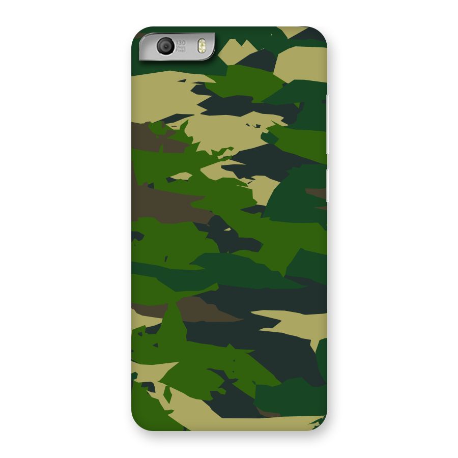 Green Camouflage Army Back Case for Micromax Canvas Knight 2