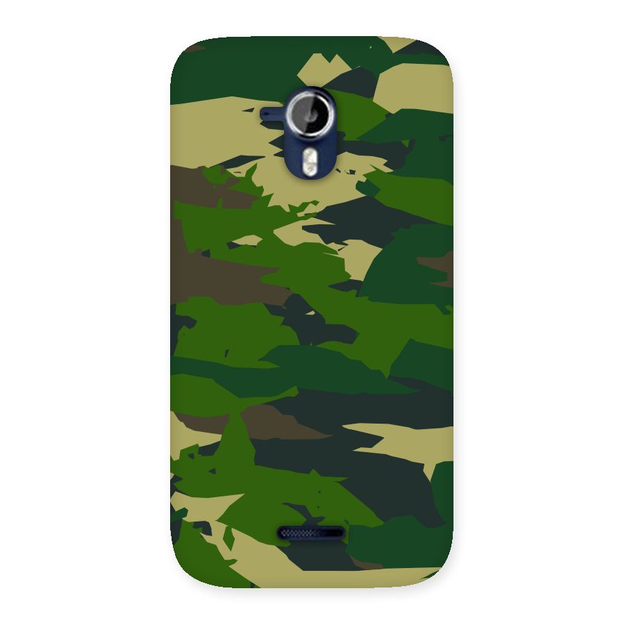 Green Camouflage Army Back Case for Micromax Canvas Magnus A117
