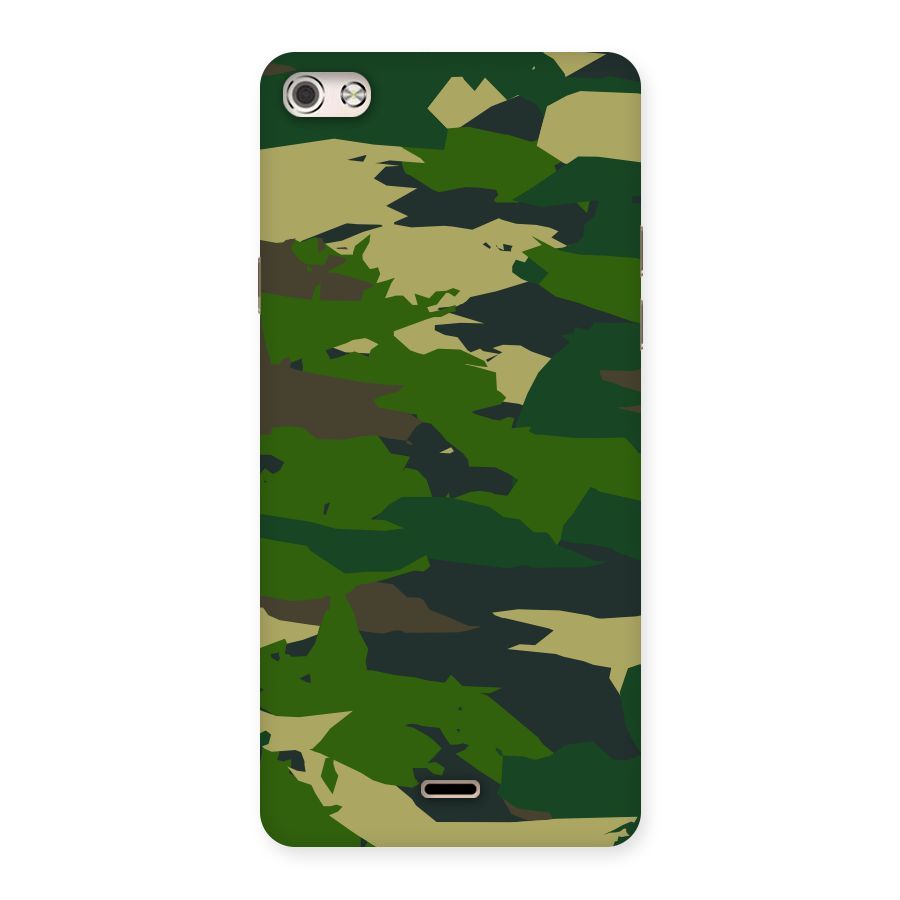 Green Camouflage Army Back Case for Micromax Canvas Silver 5
