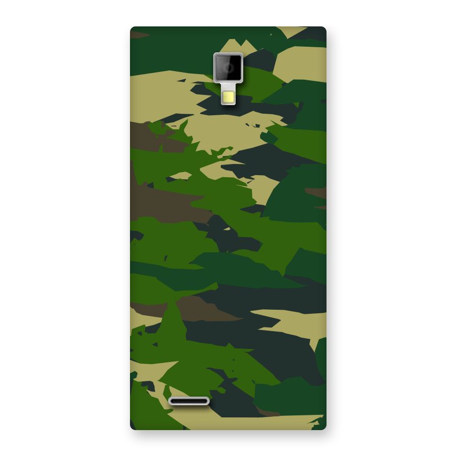 Green Camouflage Army Back Case for Micromax Canvas Xpress A99
