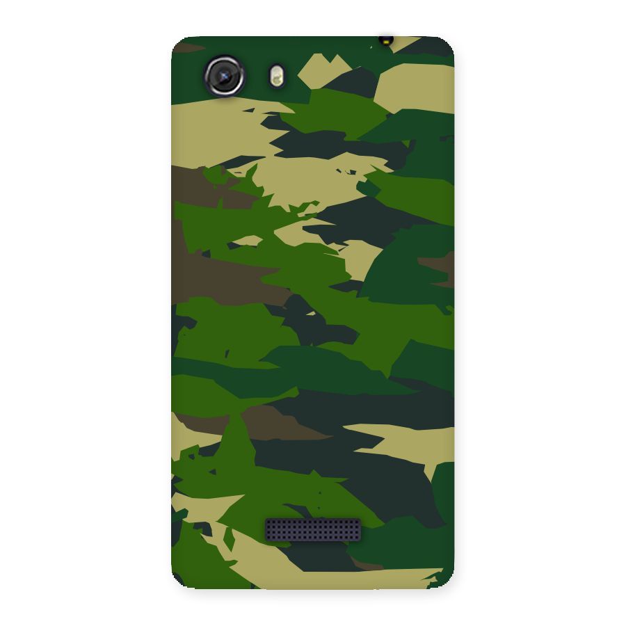 Green Camouflage Army Back Case for Micromax Unite 3