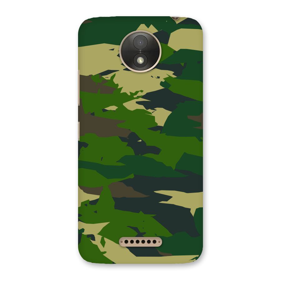 Green Camouflage Army Back Case for Moto C Plus