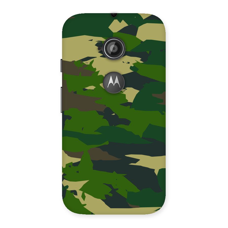 Green Camouflage Army Back Case for Moto E 2nd Gen