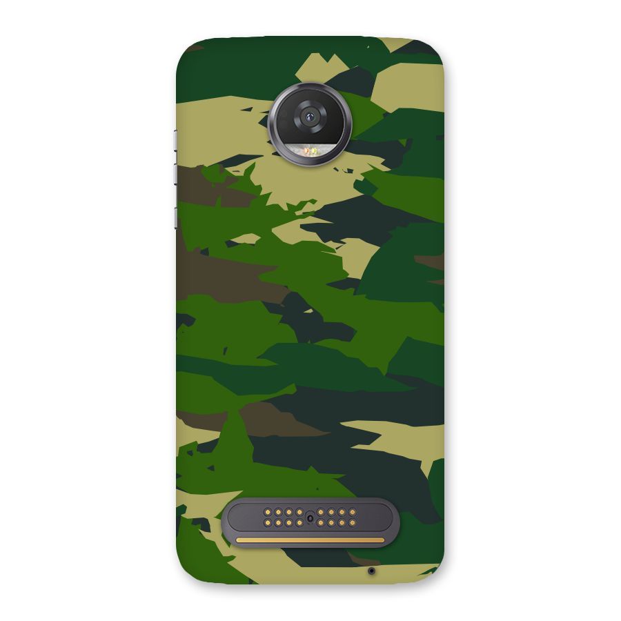 Green Camouflage Army Back Case for Moto Z2 Play