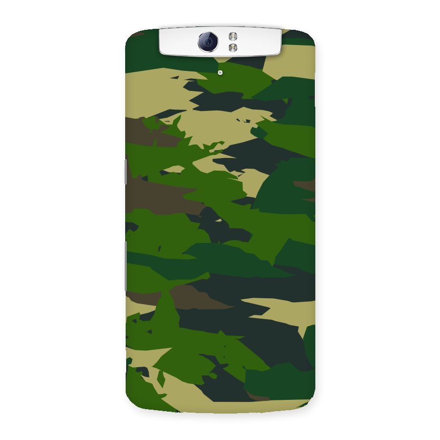 Green Camouflage Army Back Case for Oppo N1