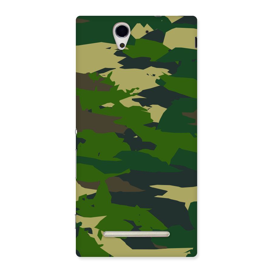 Green Camouflage Army Back Case for Sony Xperia C3