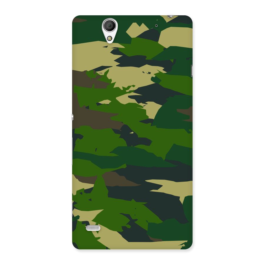 Green Camouflage Army Back Case for Sony Xperia C4