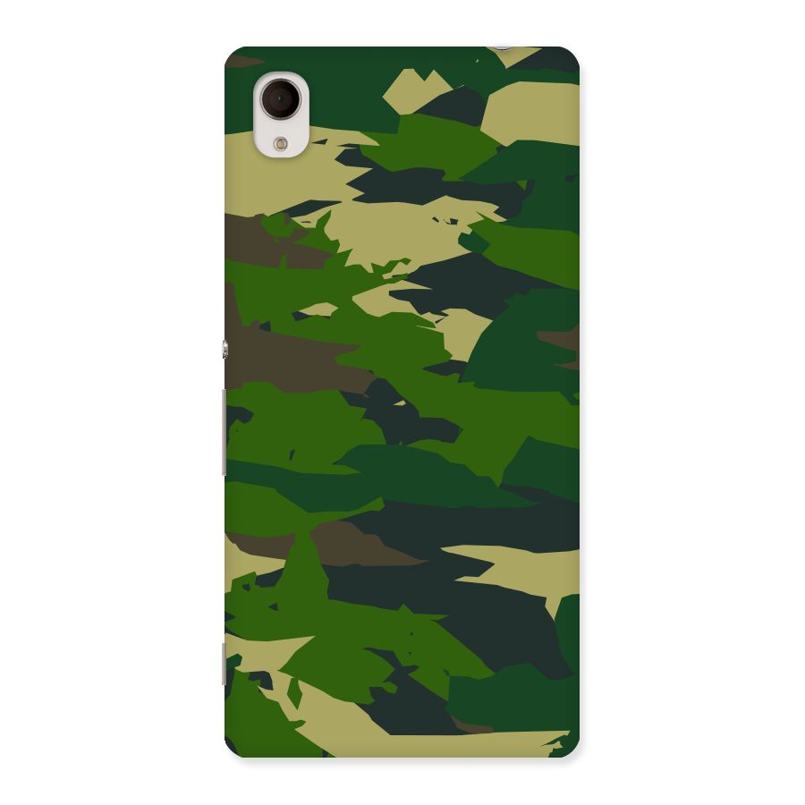 Green Camouflage Army Back Case for Sony Xperia M4