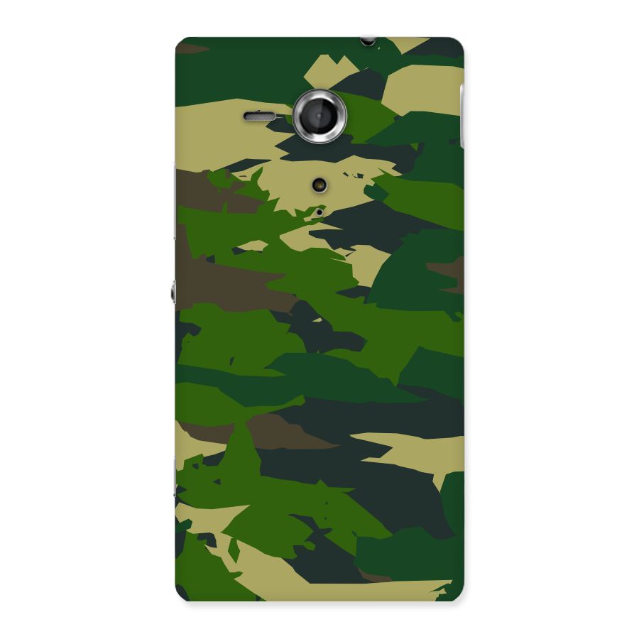 Green Camouflage Army Back Case for Sony Xperia SP