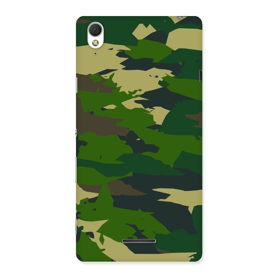 Green Camouflage Army Back Case for Sony Xperia T3