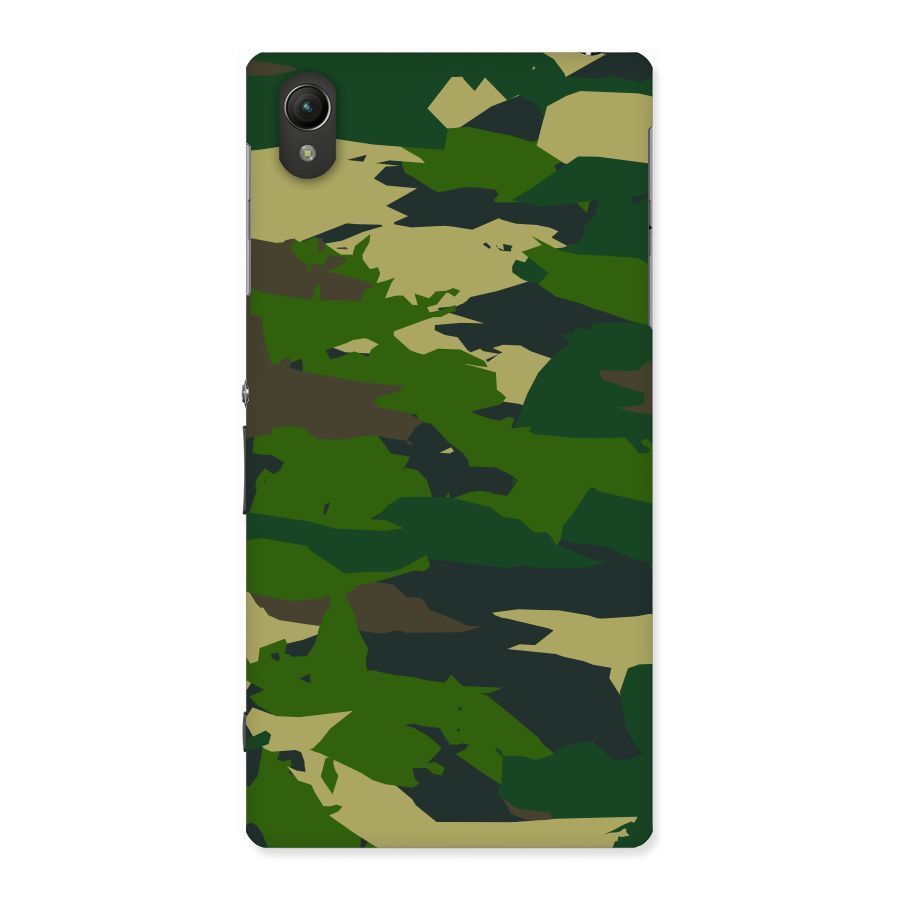 Green Camouflage Army Back Case for Sony Xperia Z1