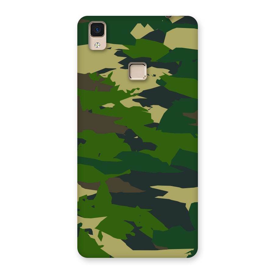 Green Camouflage Army Back Case for V3 Max
