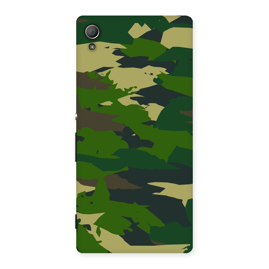 Green Camouflage Army Back Case for Xperia Z4