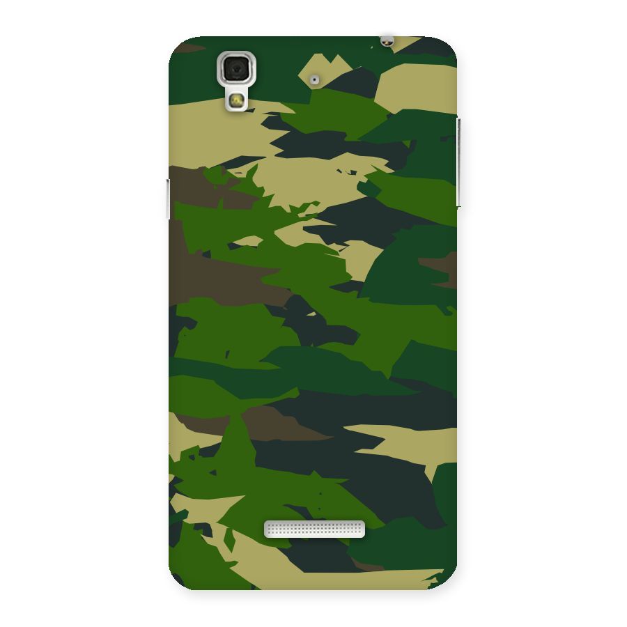 Green Camouflage Army Back Case for YU Yureka Plus